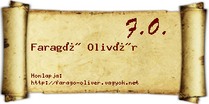 Faragó Olivér névjegykártya