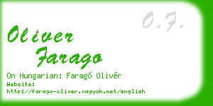 oliver farago business card