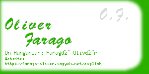 oliver farago business card